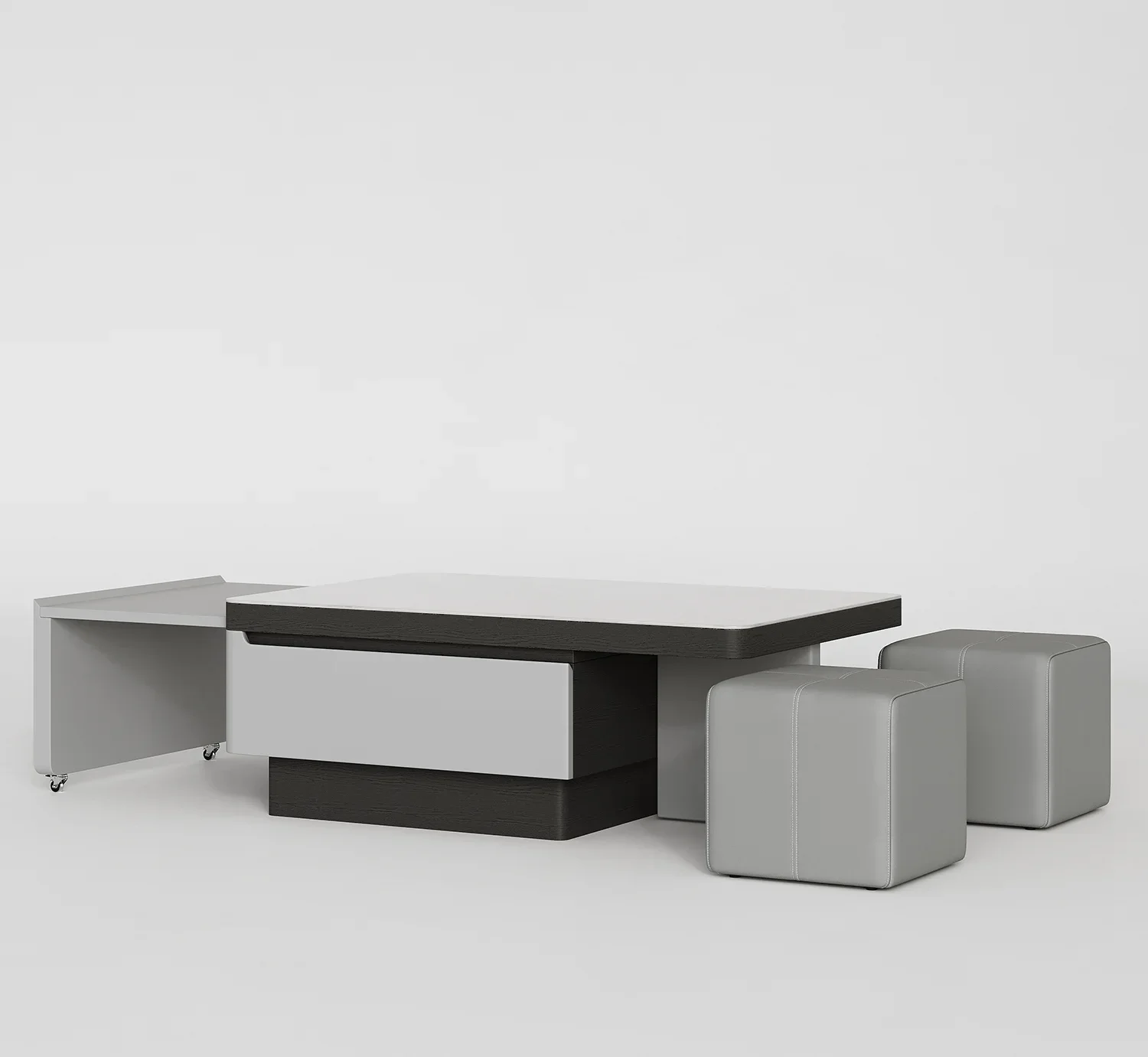 Modern simple microcrystalline stone square small apartment telescopic coffee table with stool personalized creativity 
Modern simple microcrystalline stone square small apartment telescopic coffee table with stool personalized creativity