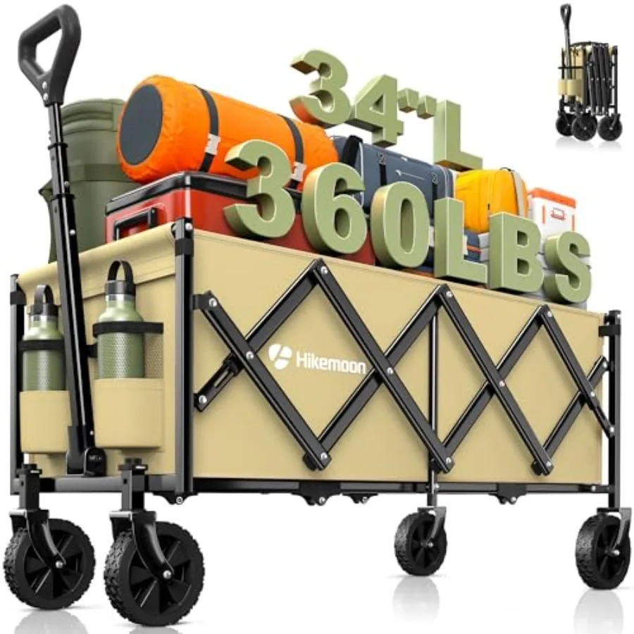 34'' Extra Long Collapsible Wagons Carts Foldable 360LBS Heavy Duty Folding Beach Wagon with Wheels Portable Utility Outdoor Ca
34'' Extra Long Collapsible Wagons Carts Foldable 360LBS Heavy Duty Folding Beach Wagon with Wheels Portable Utility Outdoor Ca
