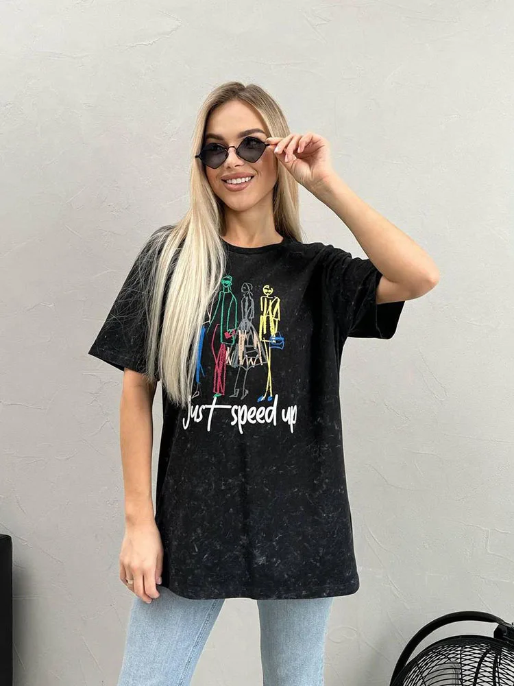 Summer Personalized Printed T Shirt High Street Oversize Loose Short Sleeved Washed T Shirt Black Vintage Ins Trendy T SHIRT
Summer Personalized Printed T Shirt High Street Oversize Loose Short Sleeved Washed T Shirt Black Vintage Ins Trendy T SHIRT
