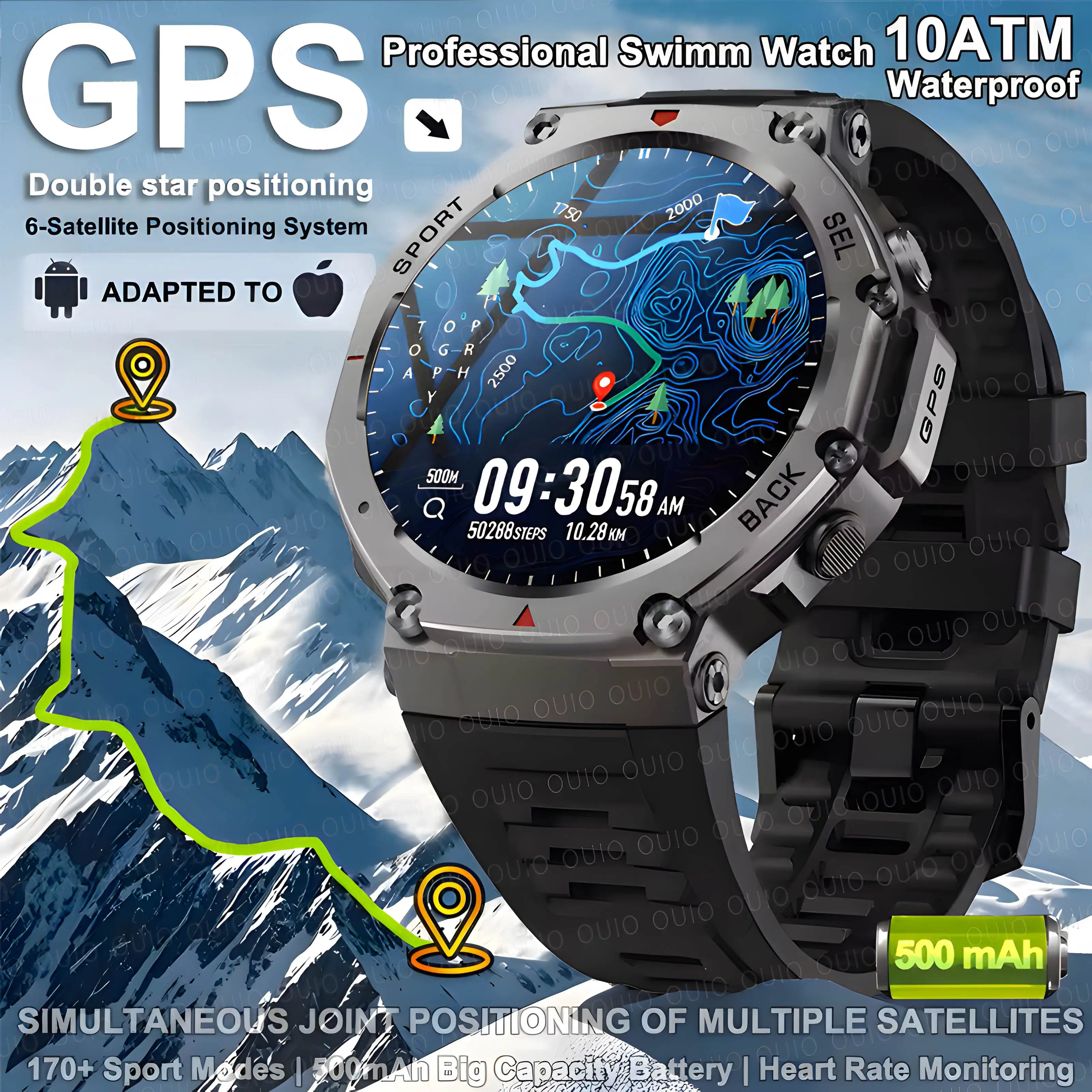 2025 New 5ATM Ultra GPS Smart Watch Mens Rugged Smart Watch Military Electronic Waterproof Digital For HUAWEI Original Bracelet
2025 New 5ATM Ultra GPS Smart Watch Mens Rugged Smart Watch Military Electronic Waterproof Digital For HUAWEI Original Bracelet