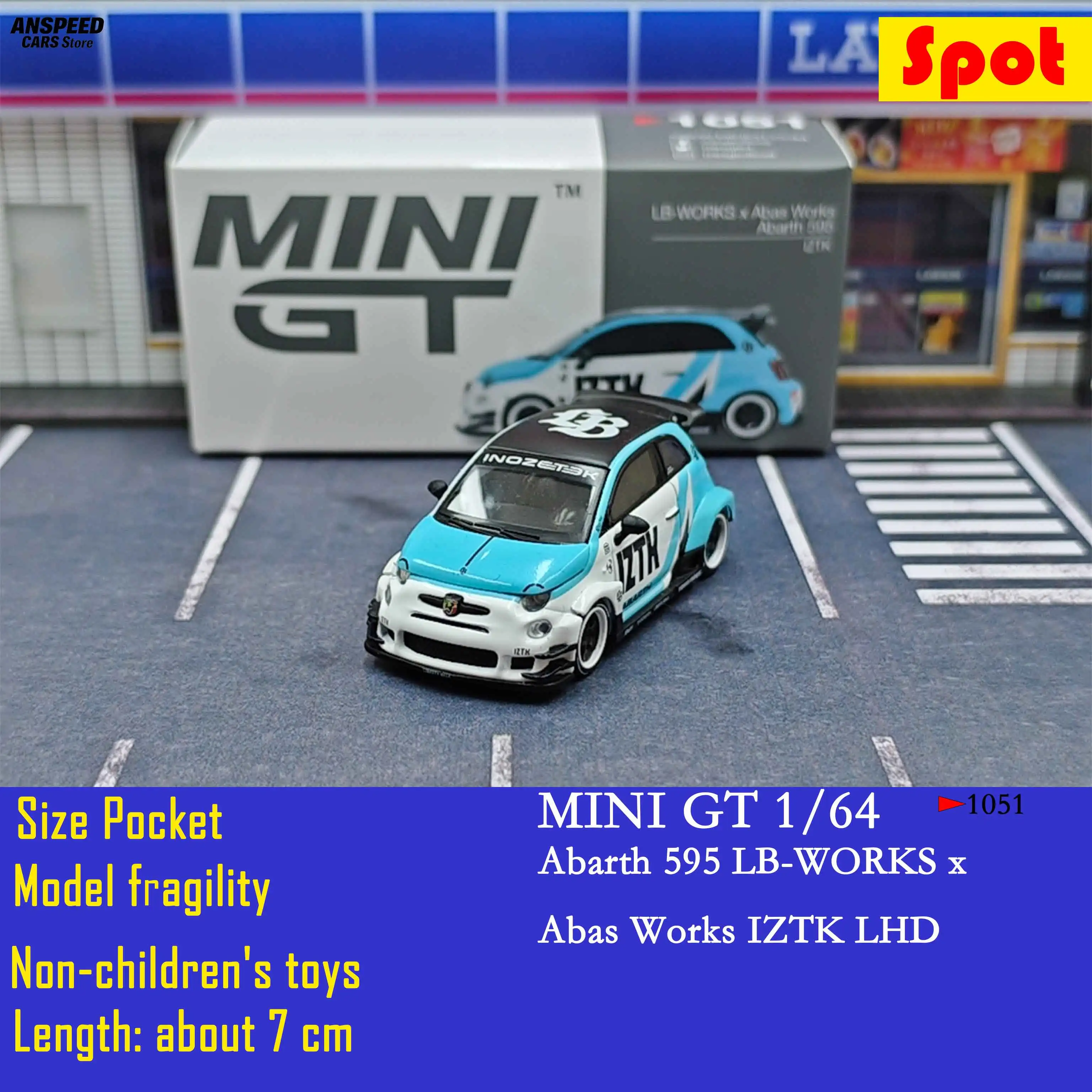 MINIGT 1:64 Abarth 595 LBWK Alloy Diecast Car Model 1051# – Italian Sport Coupe Collection, Metal Toy for Display
MINIGT 1:64 Abarth 595 LBWK Alloy Diecast Car Model 1051# – Italian Sport Coupe Collection, Metal Toy for Display