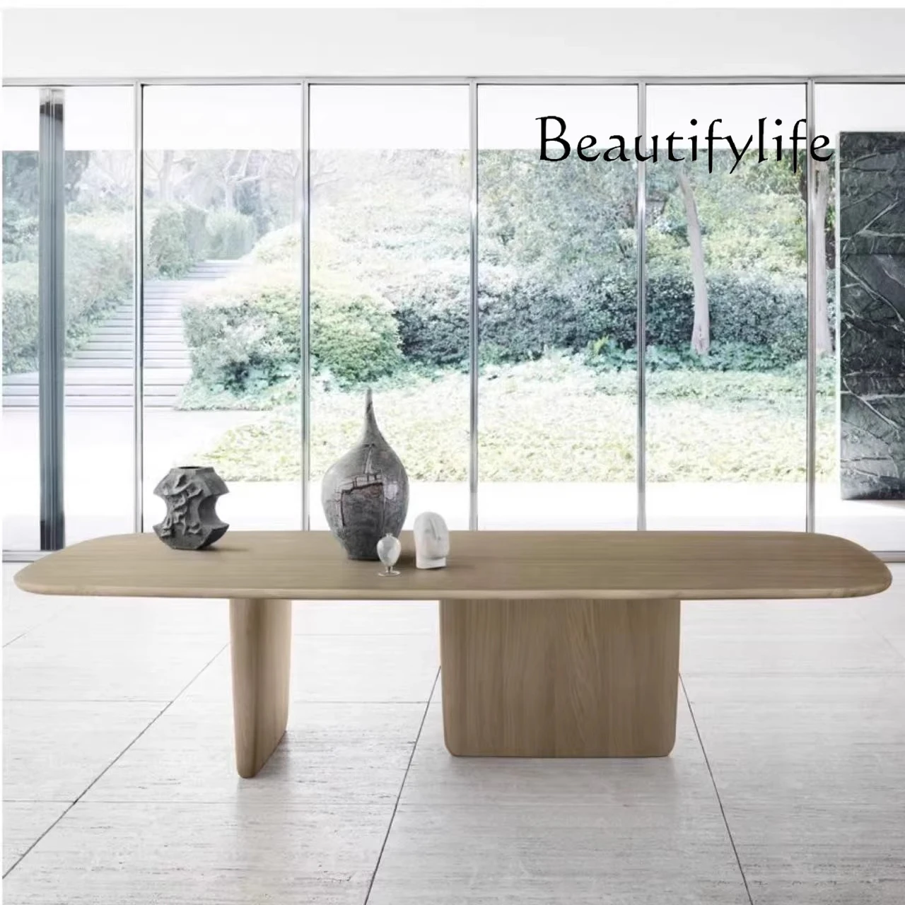 Nordic lighting luxury solid wood designer conference table office B & B hotel home living room study desk designer model
Nordic lighting luxury solid wood designer conference table office B & B hotel home living room study desk designer model