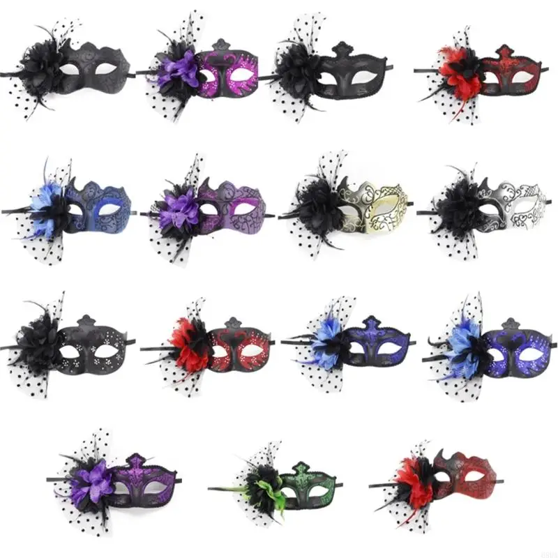68UA Flower Masquerade Mask Half Face Mask Masquerade Feathered Mask Halloween Eyewears For Women Wedding Masquerade Party
68UA Flower Masquerade Mask Half Face Mask Masquerade Feathered Mask Halloween Eyewears For Women Wedding Masquerade Party