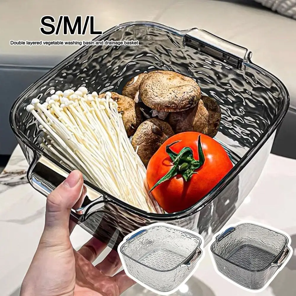 Double Layered Fruit Washing Bowl Stackable Multifunctional Washing Basin PET Kitchen Sink Vegetable Drainer Household Kitchen
Double Layered Fruit Washing Bowl Stackable Multifunctional Washing Basin PET Kitchen Sink Vegetable Drainer Household Kitchen