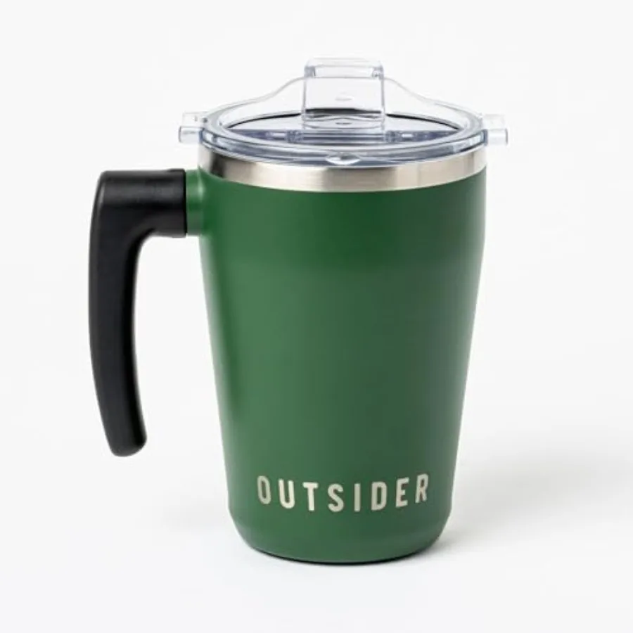 The AM 17 oz Stainless Steel Vacuum Insulated Coffee Mug with 180° Rotating Swivel Handle and Lockable Spill Proof Lid Travel T
The AM 17 oz Stainless Steel Vacuum Insulated Coffee Mug with 180° Rotating Swivel Handle and Lockable Spill Proof Lid Travel T