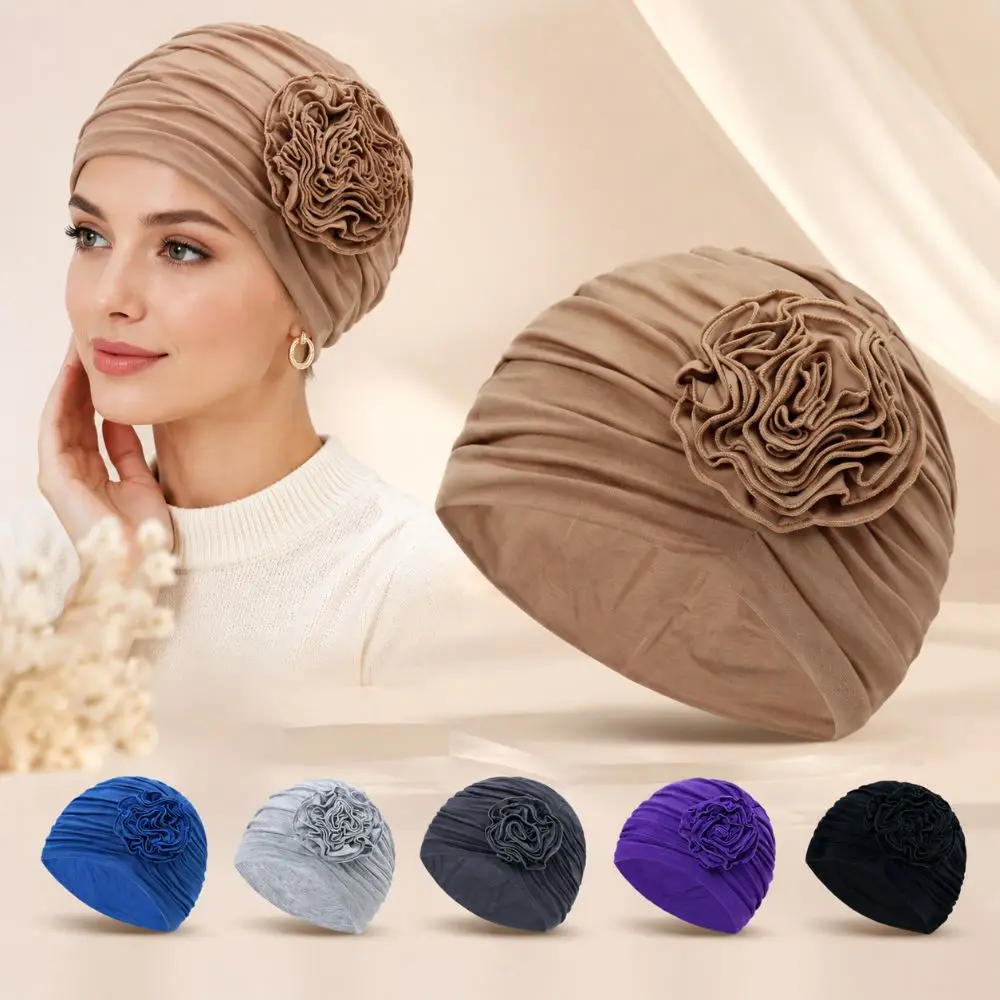 Simple Double Layer Headscarf Hat 3D Flowers Comfortable Fabrics Chemo Headwear Hat Folds Elasticity Headband Hat For Women
Simple Double Layer Headscarf Hat 3D Flowers Comfortable Fabrics Chemo Headwear Hat Folds Elasticity Headband Hat For Women
