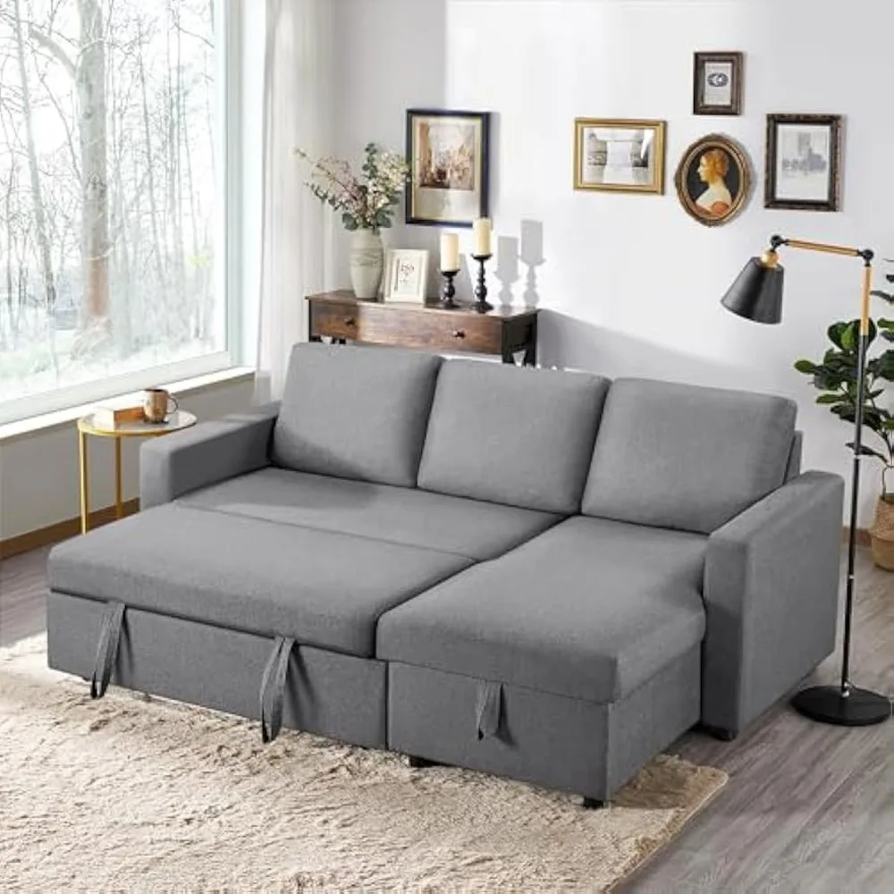 Sleeper Sofa Pull Out Sofa Bed 2 in 1 Sectional Sleeper Couches with Chaise L-Shaped Reversible Daybed with Pull Out
Sleeper Sofa Pull Out Sofa Bed 2 in 1 Sectional Sleeper Couches with Chaise L-Shaped Reversible Daybed with Pull Out