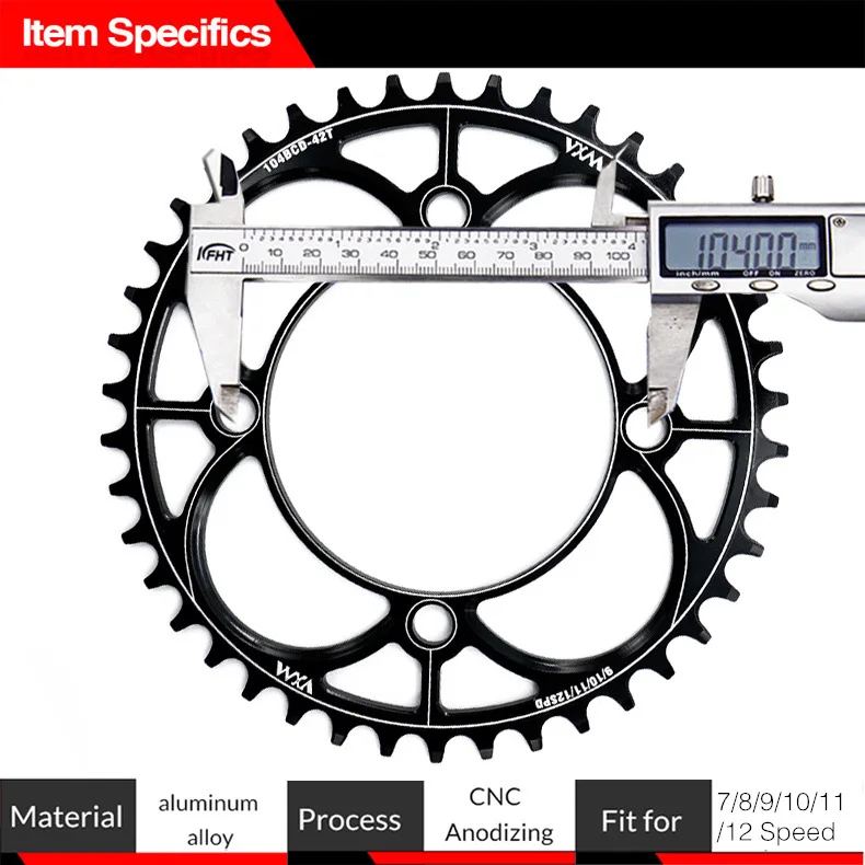 Mountain bike sprocket 104BCD positive and negative tooth single disc 40T 42T 46 50T bicycle single speed disc Chainwheel
Mountain bike sprocket 104BCD positive and negative tooth single disc 40T 42T 46 50T bicycle single speed disc Chainwheel