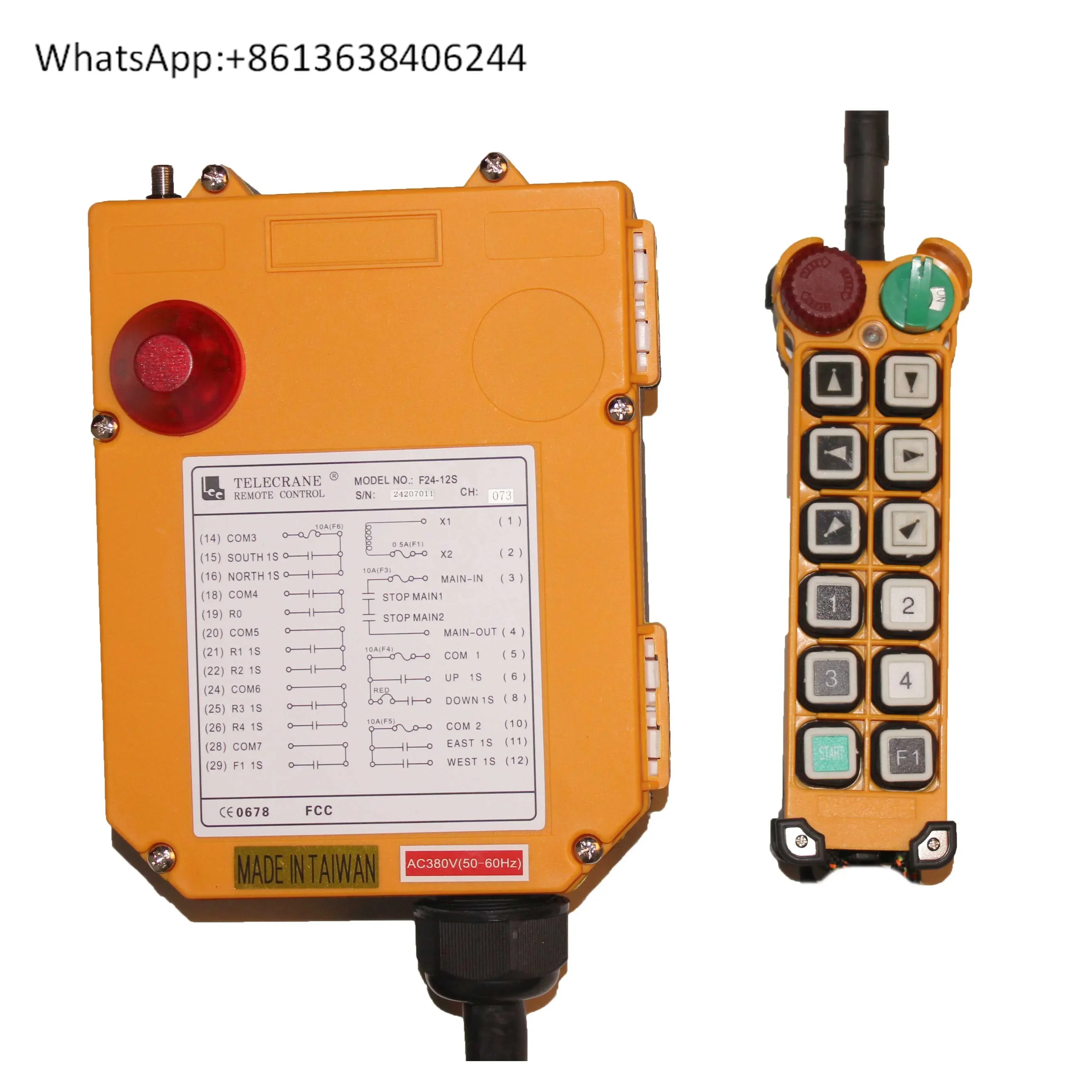 Telelcrane Industrial Remote Control F24-6S/D F24-8S/D F24-10S/10D F24-12S/D F21-E1B Wireless Radio Remote Control Controller
Telelcrane Industrial Remote Control F24-6S/D F24-8S/D F24-10S/10D F24-12S/D F21-E1B Wireless Radio Remote Control Controller