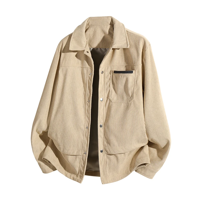 Вельветовая повседневная мужская рубашка с длинными рукавами на весну и осень, новый стиль, модное и универсальное свободное пальто с лацканами
Вельветовая повседневная мужская рубашка с длинными рукавами на весну и осень, новый стиль, модное и универсальное свободное пальто с лацканами