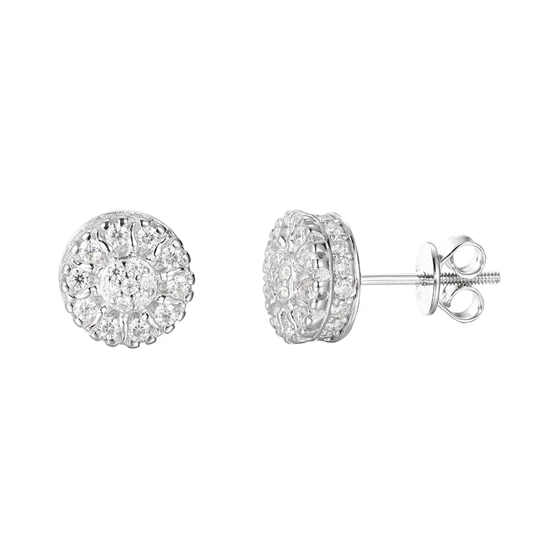 1 Pair S925 Sterling Silver Hip Hop Moissanite Paved Bling Ice Out Sun Flower Stud Earrings for Men Women Rapper Jewelry
1 Pair S925 Sterling Silver Hip Hop Moissanite Paved Bling Ice Out Sun Flower Stud Earrings for Men Women Rapper Jewelry