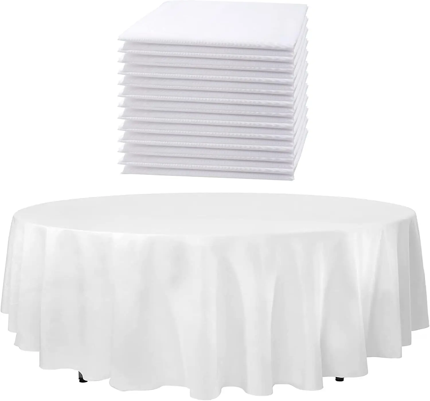 12 Pcs 120" inch White Round Tablecloths Linen Polyester Fabric Cover Cloths for Wedding Party Reception Kitchen & Dinning
12 Pcs 120" inch White Round Tablecloths Linen Polyester Fabric Cover Cloths for Wedding Party Reception Kitchen & Dinning