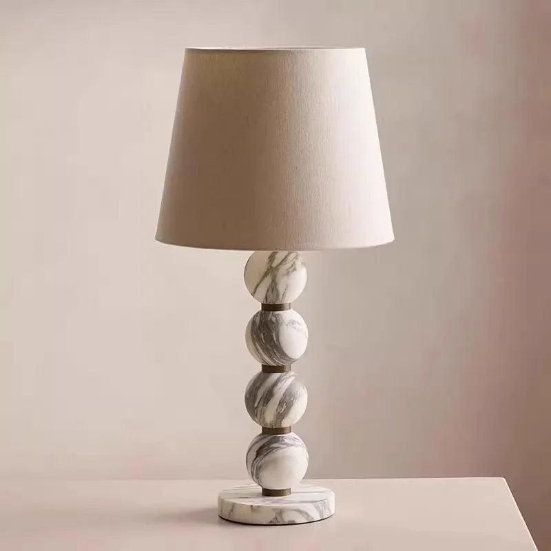 French Luxury Natural Marble Table Lamps Living Room Bedroom Bedside Study Restaurant Modern Minimalist Cream Style Desk Lights
French Luxury Natural Marble Table Lamps Living Room Bedroom Bedside Study Restaurant Modern Minimalist Cream Style Desk Lights