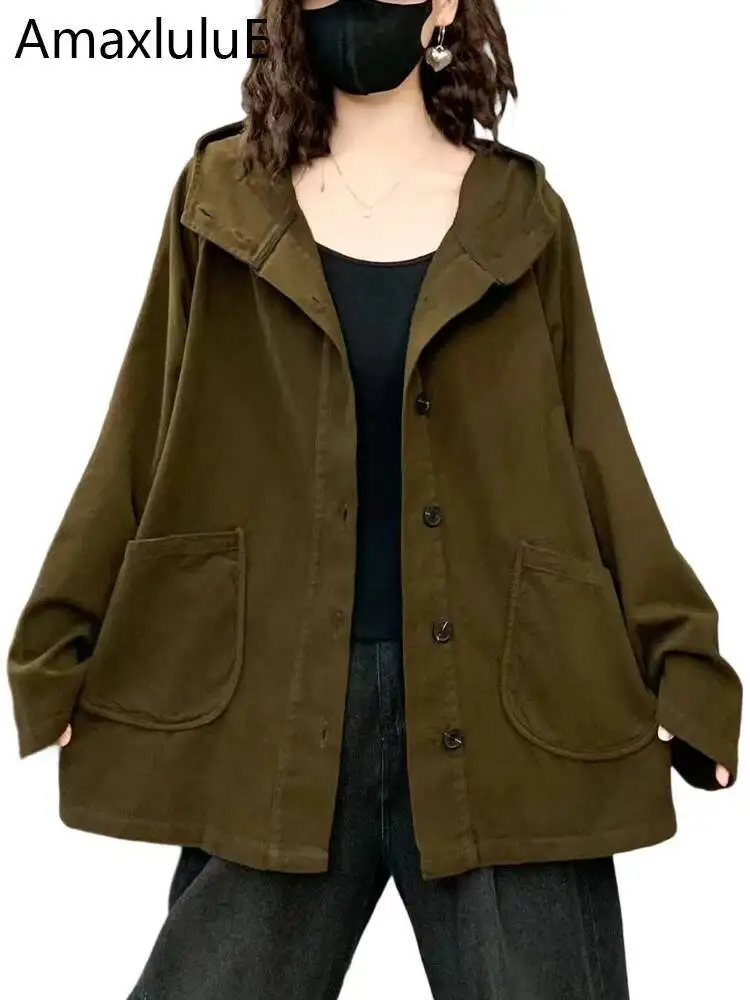 Amax LuluE Brand 2025 Females Vintage Leisure Oversized Fashion Hooded Jackets Womens Classic Loose Windbreakers Luxury Clothes
Amax LuluE Brand 2025 Females Vintage Leisure Oversized Fashion Hooded Jackets Womens Classic Loose Windbreakers Luxury Clothes