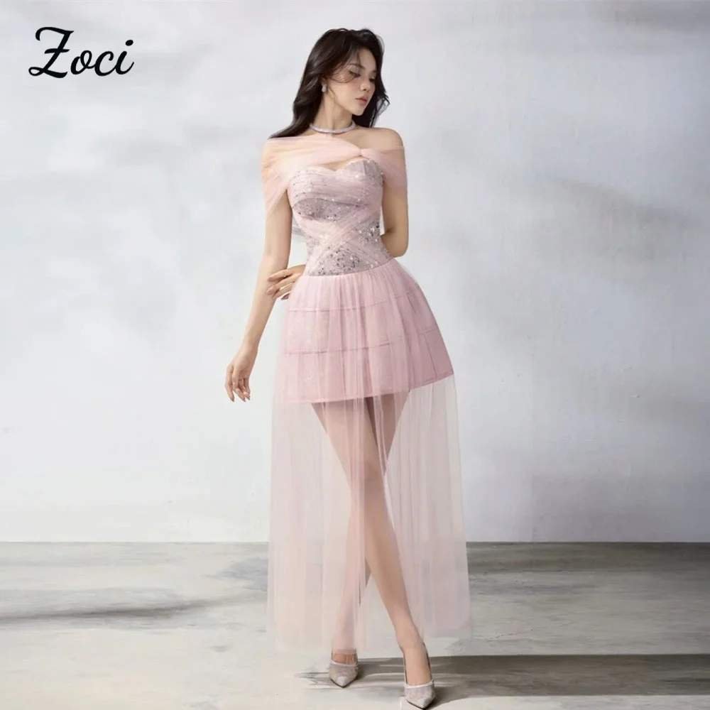 Zoci Pink Above Knee Mini Korea Prom Wedding Dresses Customized Sequins Tulle Formal Party Homecoming Gowns Party Dress 2026
Zoci Pink Above Knee Mini Korea Prom Wedding Dresses Customized Sequins Tulle Formal Party Homecoming Gowns Party Dress 2026
