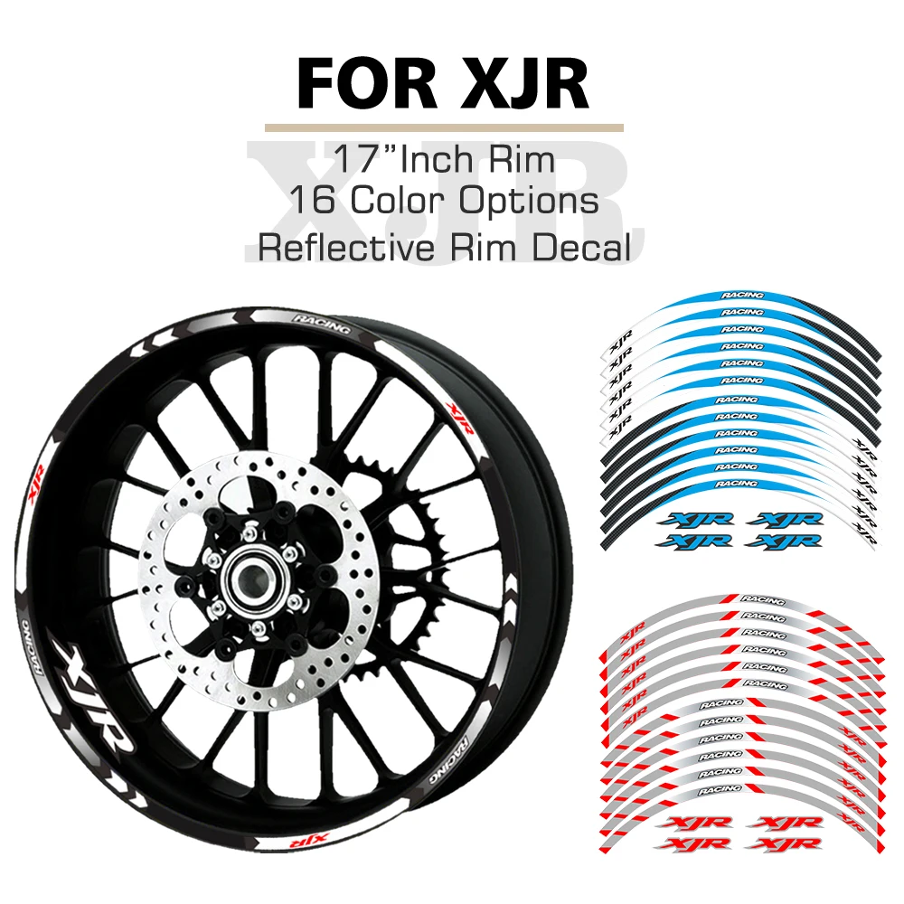 Motorcycle Accessories 17 inch Front and Rear Wheel Stickers Fairing Rim Reflective Decals For Yamaha XJR XJR 1300
Motorcycle Accessories 17 inch Front and Rear Wheel Stickers Fairing Rim Reflective Decals For Yamaha XJR XJR 1300