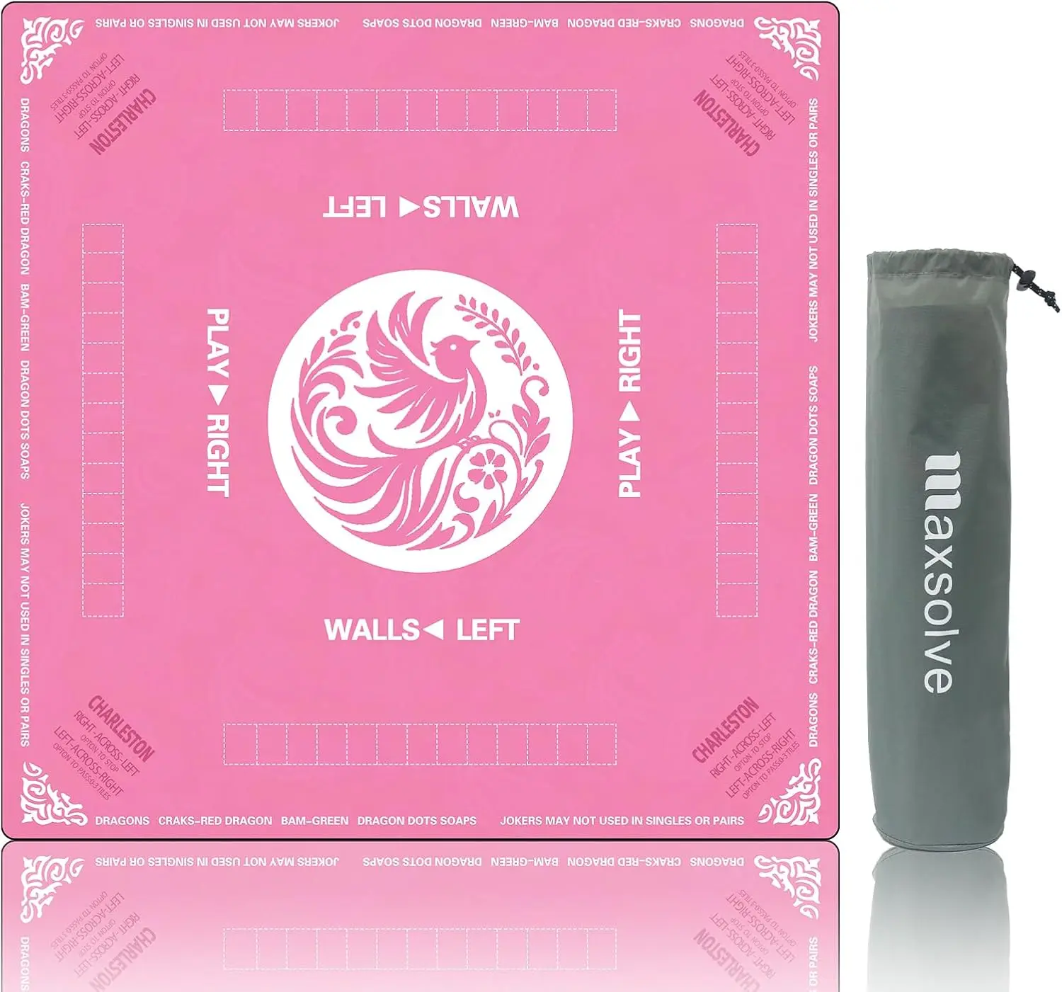 31.5" x 31.5" Neoprene Mahjong Mat with Rules, Anti-Slip & Noise Reduction for Poker, Card, Dominoes, Board & Tile Games - Pink
31.5" x 31.5" Neoprene Mahjong Mat with Rules, Anti-Slip & Noise Reduction for Poker, Card, Dominoes, Board & Tile Games - Pink