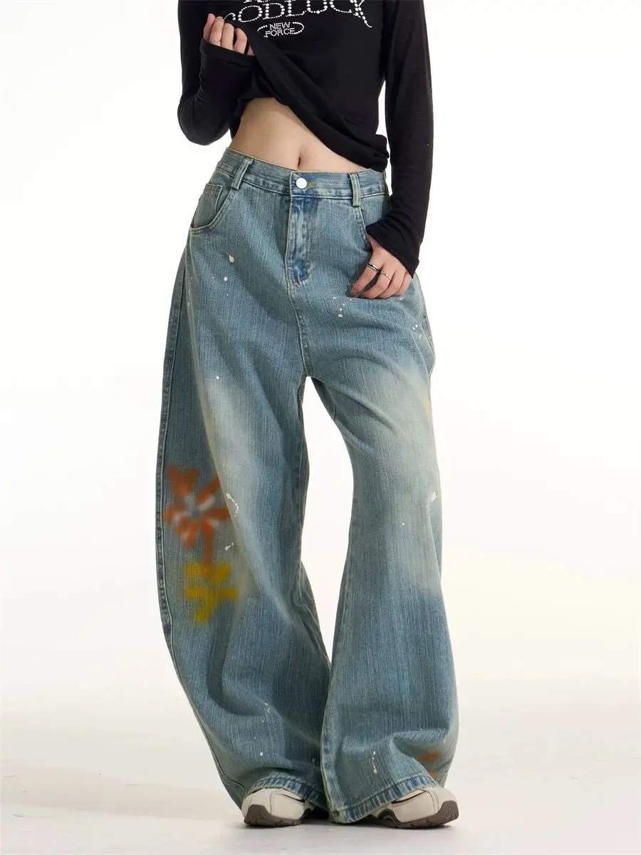Y2K American Vintage Color Blocking Ink Splatter Denim Pants Unisex Loose Fit Casual Long Trousers
Y2K American Vintage Color Blocking Ink Splatter Denim Pants Unisex Loose Fit Casual Long Trousers