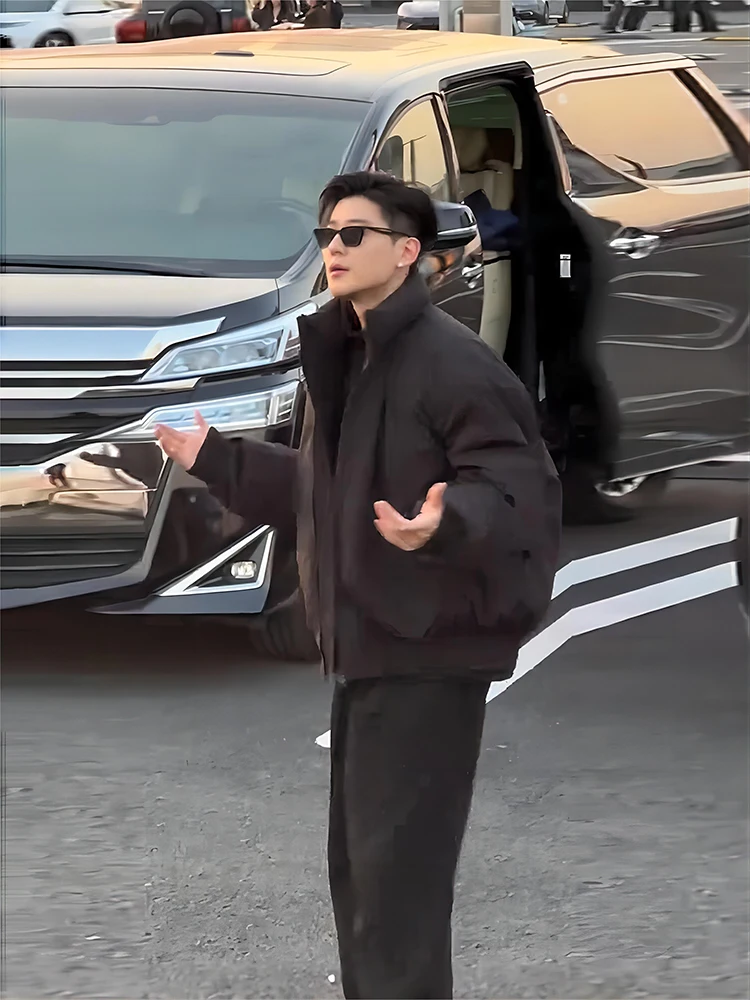 American Sle ort Pilot Jaet Cotton Coat Men Winter Loose Fit Stand Collar Bread Sle Outerwear Warmth Teenage Faion
American Sle ort Pilot Jaet Cotton Coat Men Winter Loose Fit Stand Collar Bread Sle Outerwear Warmth Teenage Faion