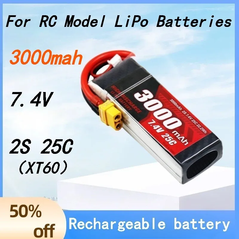 3000mAh 2S 7.4V Meijiaxin 14303 14211 Special Battery for Remote Control High-Speed Off-Road Vehicle RC Model LiPo Batteries
3000mAh 2S 7.4V Meijiaxin 14303 14211 Special Battery for Remote Control High-Speed Off-Road Vehicle RC Model LiPo Batteries