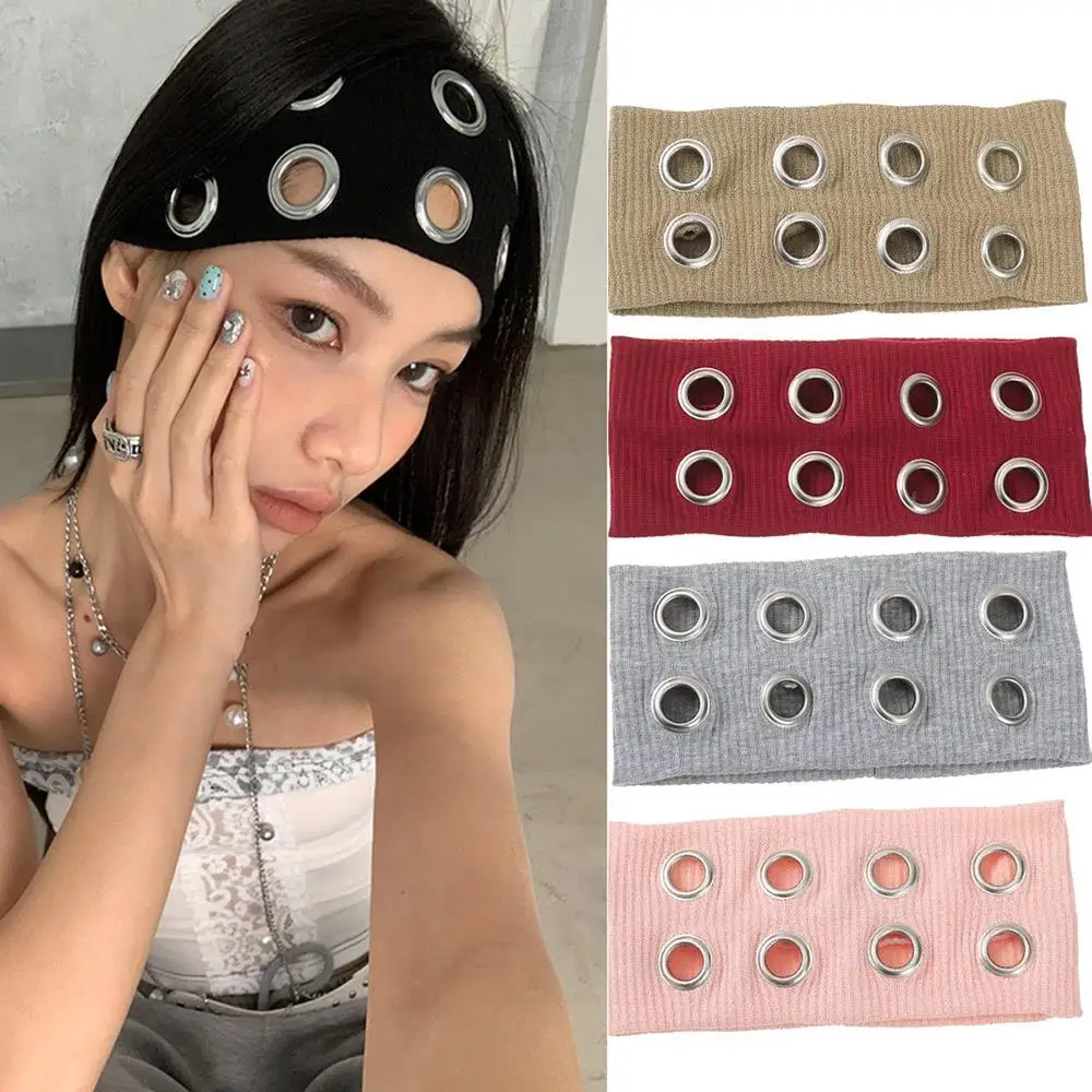 Fabric Hollow Elastic Headband Demo Punk Grunge Hollowed Out Eyelets Wide Elastic Headband Grunge Stretchy Casual Hair Accessory
Fabric Hollow Elastic Headband Demo Punk Grunge Hollowed Out Eyelets Wide Elastic Headband Grunge Stretchy Casual Hair Accessory