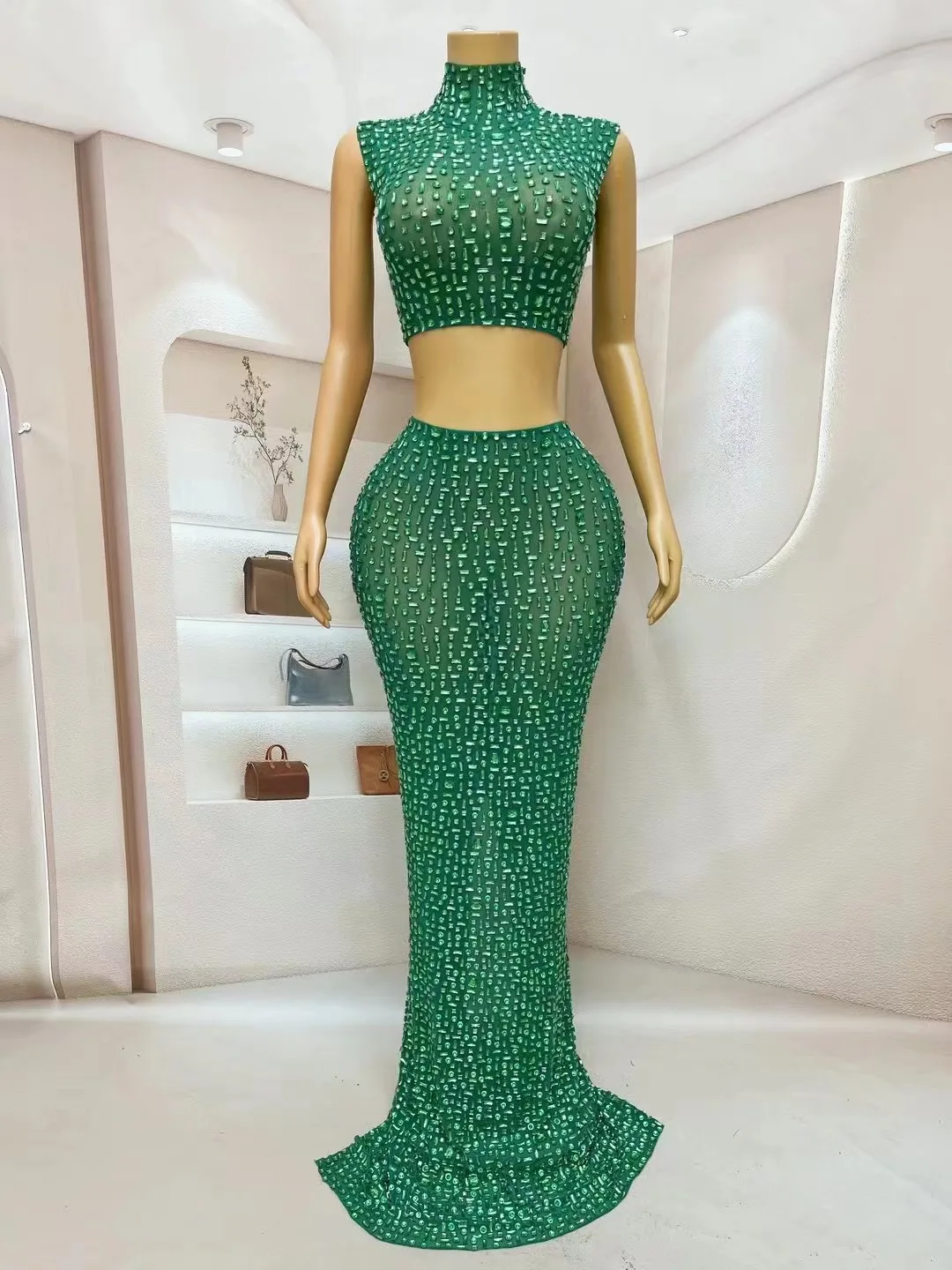 Sparkly Pink Diamonds Crop Top Long Skirt 2-PCS Set Sexy Celebrate Evening Prom Holiday Birthday Dress Photo Shoot Wear Fenbei
Sparkly Pink Diamonds Crop Top Long Skirt 2-PCS Set Sexy Celebrate Evening Prom Holiday Birthday Dress Photo Shoot Wear Fenbei