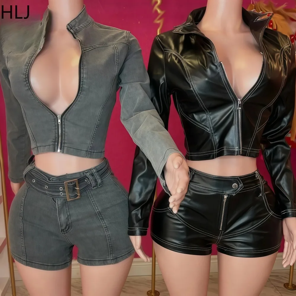 HLJ Y2K модные джинсовые комплекты из 2 предметов, женский наряд, эластичная укороченная куртка на молнии + короткие костюмы, женская уличная одежда, новинка весны
HLJ Y2K модные джинсовые комплекты из 2 предметов, женский наряд, эластичная укороченная куртка на молнии + короткие костюмы, женская уличная одежда, новинка весны