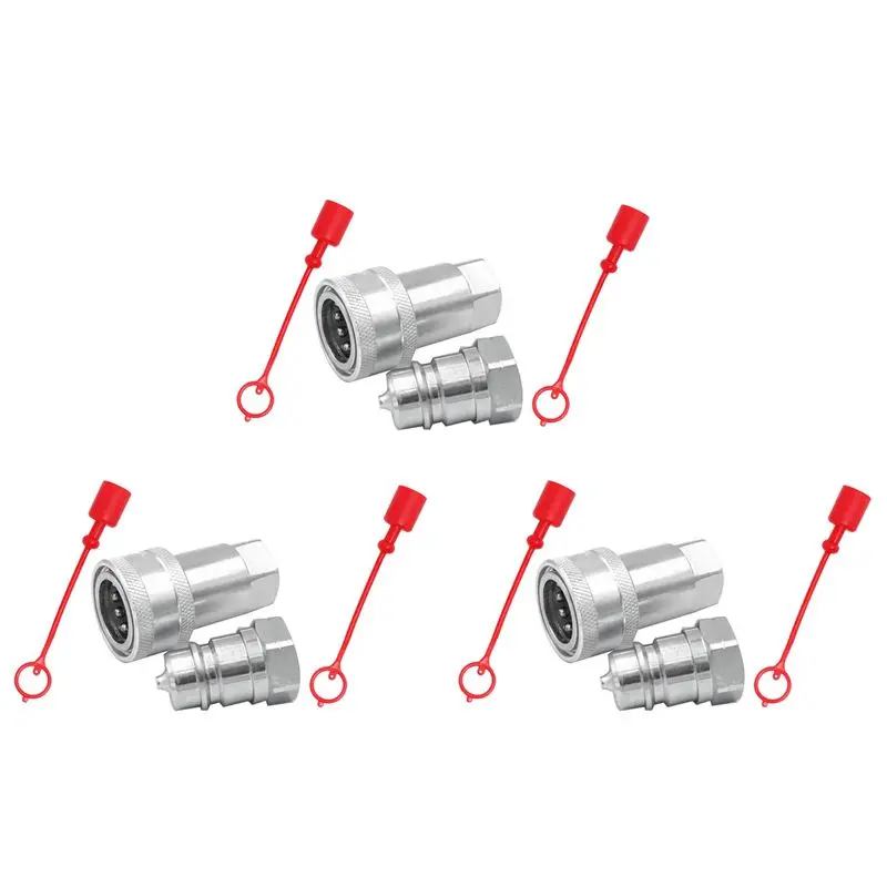ABMS-3X Quick Release Fitting ISO7241-A NPT Hydraulic Coupling Connector 1/2Inch Quick Change Interface
ABMS-3X Quick Release Fitting ISO7241-A NPT Hydraulic Coupling Connector 1/2Inch Quick Change Interface