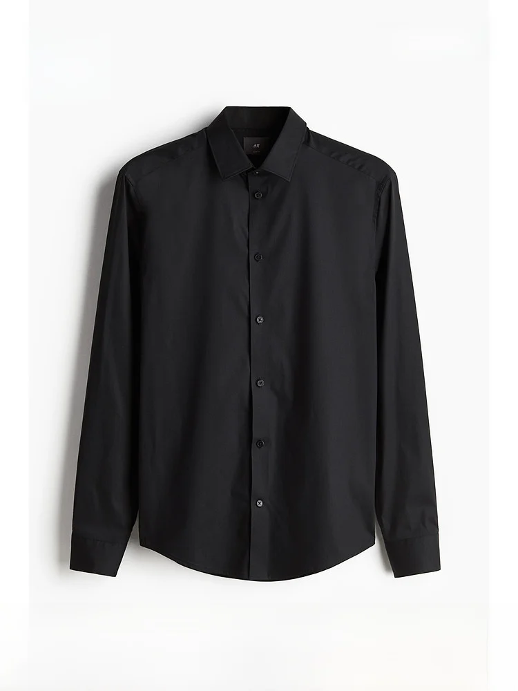 H&M Men's Slim Fit Shirt Summer New Style 1254615 Long Sleeve Button up Cotton Nylon Spandex Regular Length Cardigan Style
H&M Men's Slim Fit Shirt Summer New Style 1254615 Long Sleeve Button up Cotton Nylon Spandex Regular Length Cardigan Style