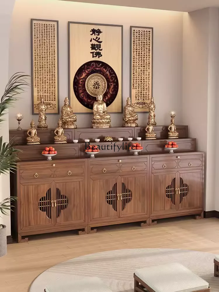 New Chinese Style Standing Cabinet Altar Table Modern Zen Style God of Wealth and Bodhisattva Three-Layer Altar Cabinet
New Chinese Style Standing Cabinet Altar Table Modern Zen Style God of Wealth and Bodhisattva Three-Layer Altar Cabinet