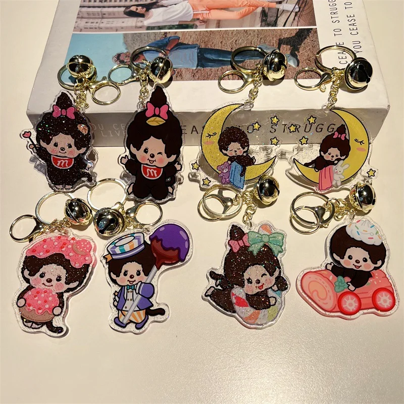Cartoon acrylic sheet "QiQi" keychain, cute moon, little monkey keychain, accessories for men and women bags
Cartoon acrylic sheet "QiQi" keychain, cute moon, little monkey keychain, accessories for men and women bags