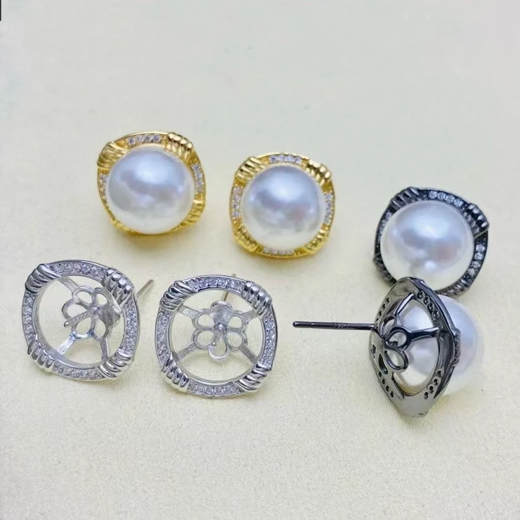 Wholesale 925 Sterling Silver Earrings Mount Findings Settings Base Mounting Parts Accessory for 11-12mm Pearls
Wholesale 925 Sterling Silver Earrings Mount Findings Settings Base Mounting Parts Accessory for 11-12mm Pearls