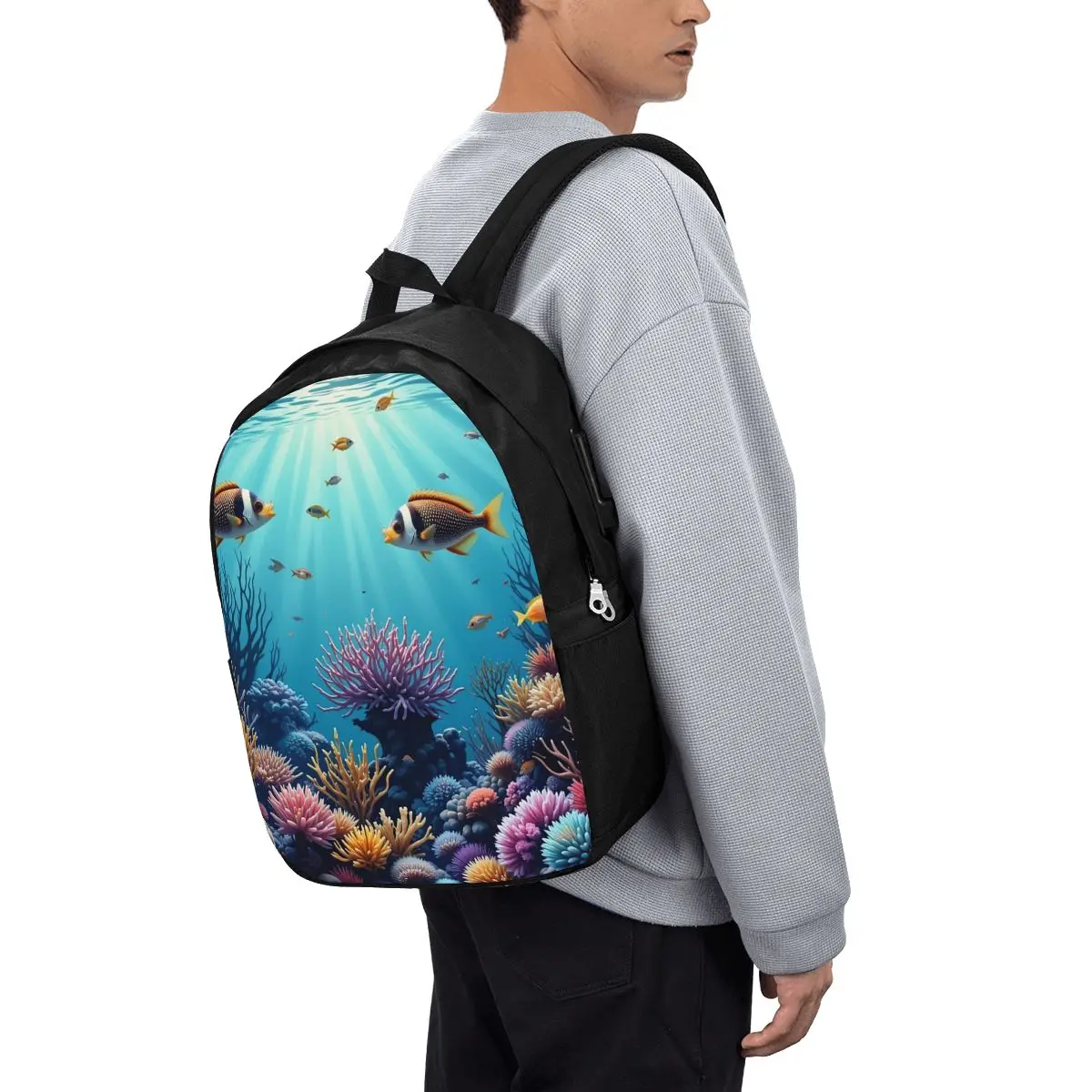 Underwater Coral Reef Fish Backpack Travel Notebook Bag Computer College Student School Bag Laptop Shoulder Bags for Men Women
Underwater Coral Reef Fish Backpack Travel Notebook Bag Computer College Student School Bag Laptop Shoulder Bags for Men Women