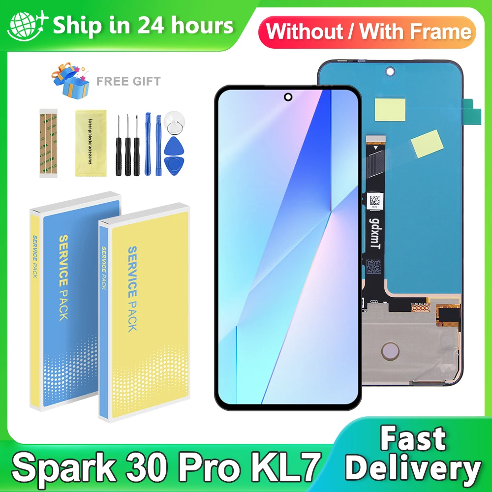 Дисплей для Tecno Spark 30 Pro KL7, ЖК-дисплей, дигитайзер сенсорного экрана в сборе, запасные части для Spark30 Pro, экран дисплея
Дисплей для Tecno Spark 30 Pro KL7, ЖК-дисплей, дигитайзер сенсорного экрана в сборе, запасные части для Spark30 Pro, экран дисплея
