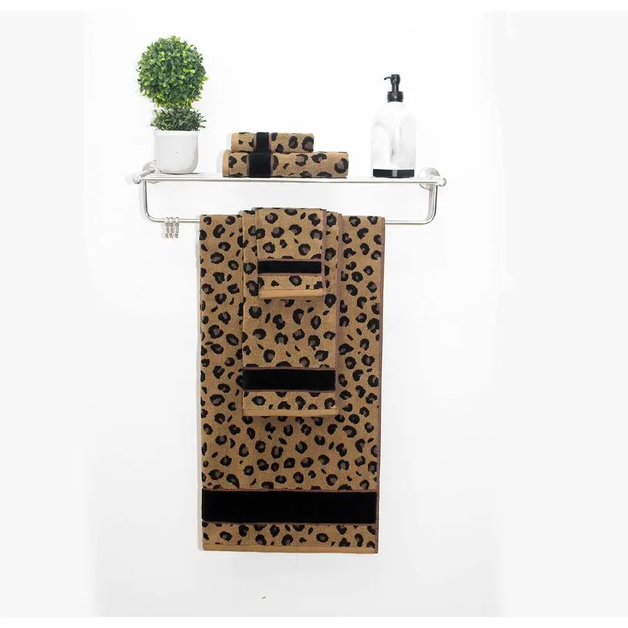 6 Piece Towel Set Animal Print Leopard Cheetah Africa Safari 100 Cotton Jacquard 2 Bath Towel, 2 Hand Towel, 2 Washcloth Soft Ab
6 Piece Towel Set Animal Print Leopard Cheetah Africa Safari 100 Cotton Jacquard 2 Bath Towel, 2 Hand Towel, 2 Washcloth Soft Ab