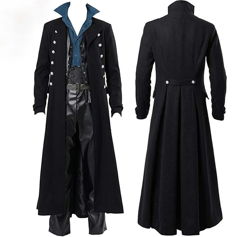 Men's Victorian Gothic Steampunk Jacket - Vintage Frog Coat Uniform - Halloween Retro Cosplay Outfit for Themed Party Events
Men's Victorian Gothic Steampunk Jacket - Vintage Frog Coat Uniform - Halloween Retro Cosplay Outfit for Themed Party Events