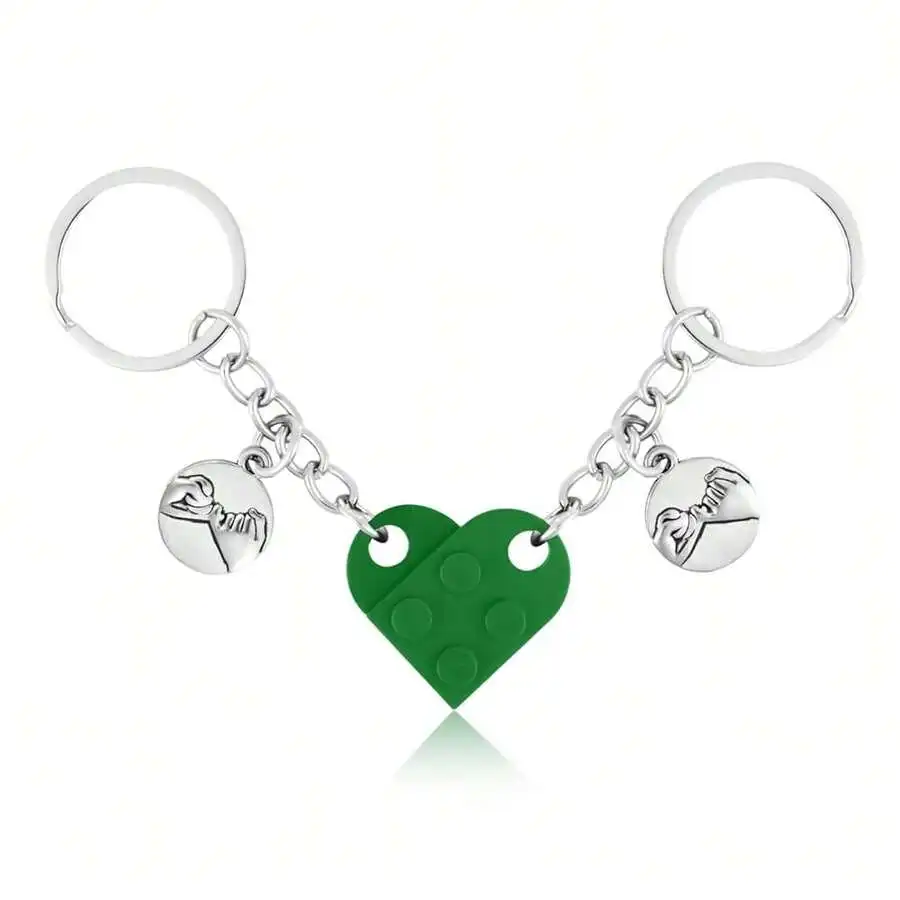 Matching Brick Heart Keychain With Pinky Promise Charm Couple Friendship Gift
Matching Brick Heart Keychain With Pinky Promise Charm Couple Friendship Gift