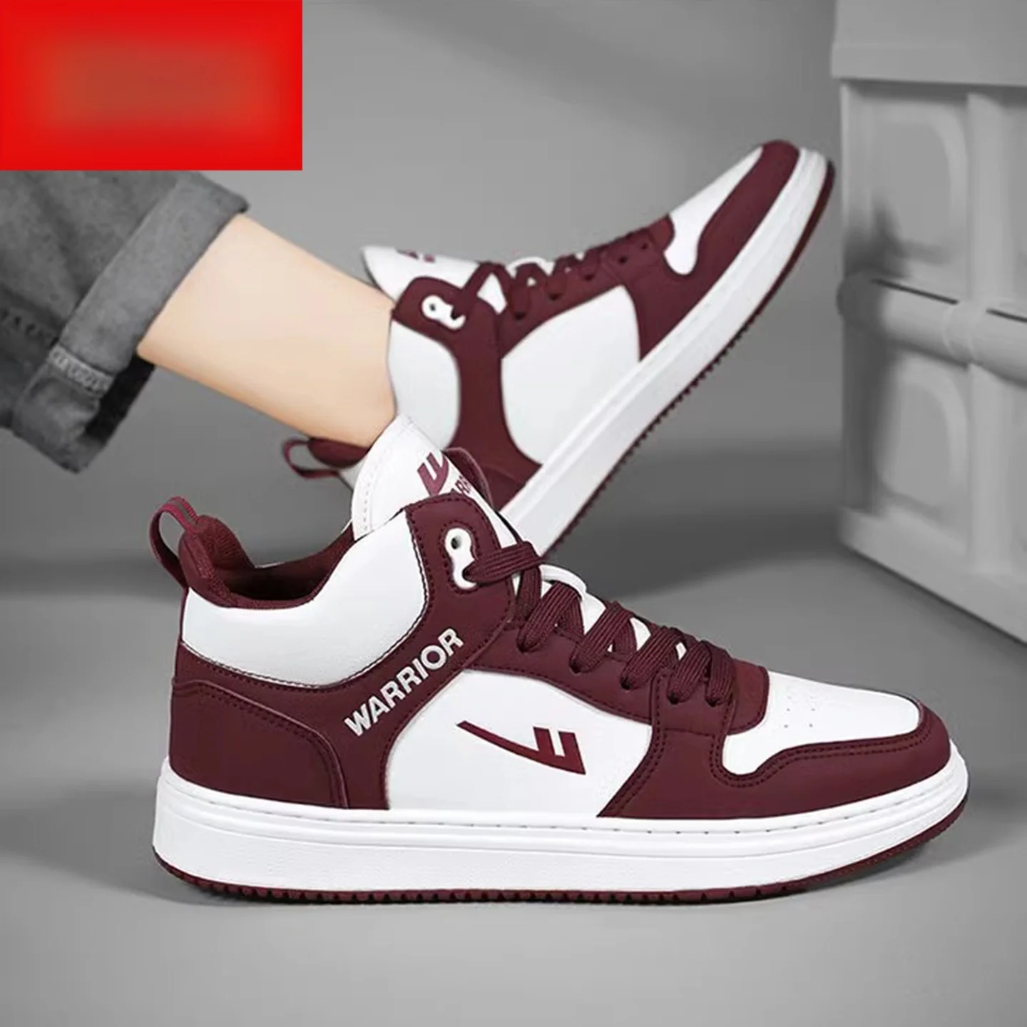 Warrior High Top Skate Shoes Unisex Casual Wear Resistant Leather Splicing Rubber Midsole Breathable Fabric All Season
Warrior High Top Skate Shoes Unisex Casual Wear Resistant Leather Splicing Rubber Midsole Breathable Fabric All Season