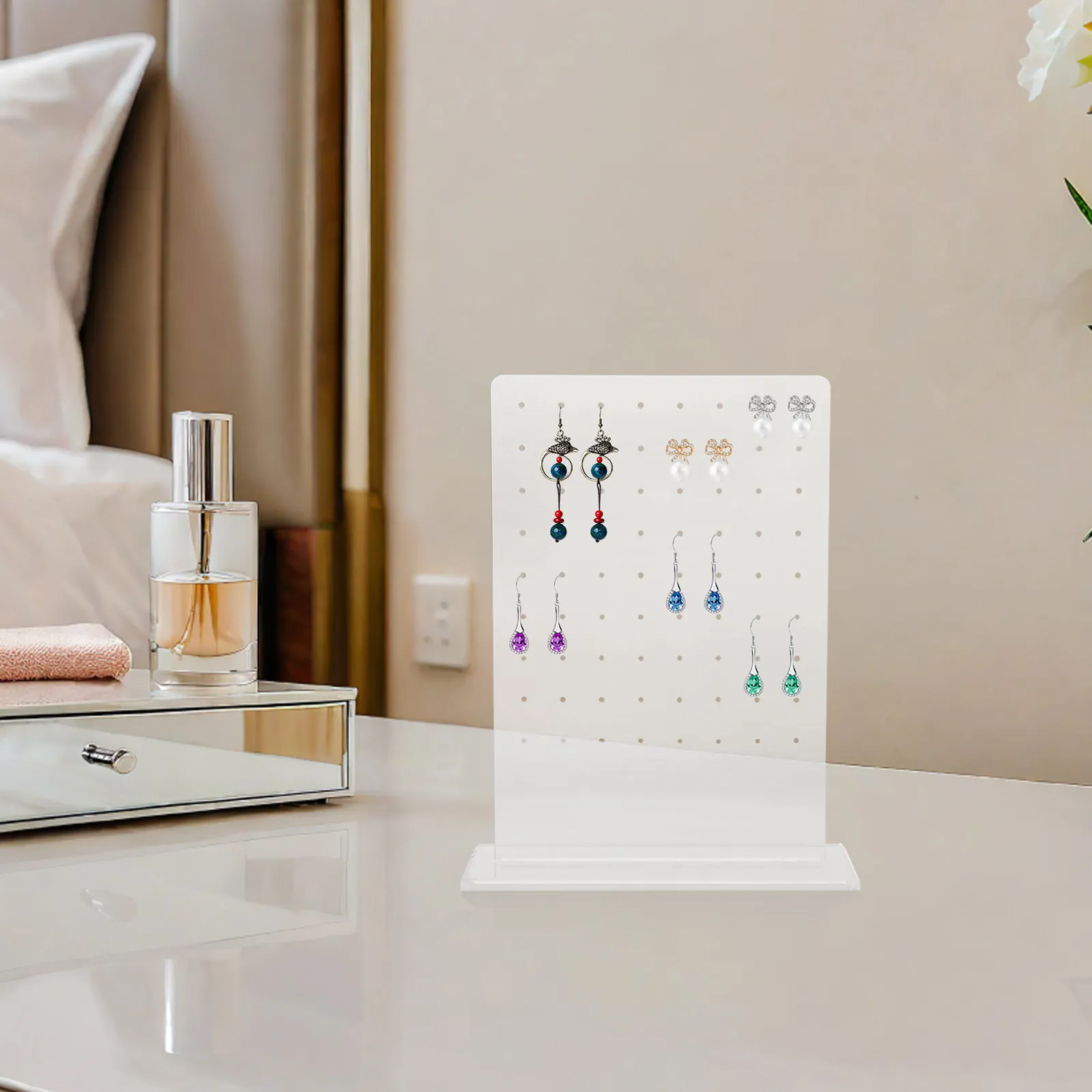 2Pcs Acrylic Clear Earring Organizer Storage Rack 72 Holes Jewelry Display Stand Holder for Women Vanity
2Pcs Acrylic Clear Earring Organizer Storage Rack 72 Holes Jewelry Display Stand Holder for Women Vanity