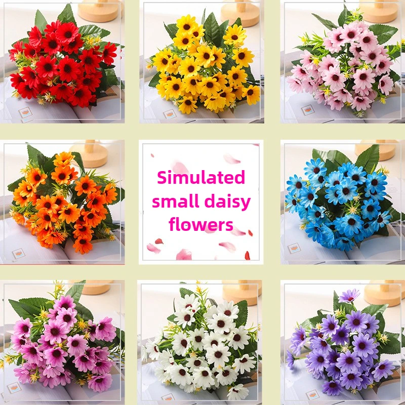 Simulation of small daisy flowers, Gerbera flowers, Chamomile, Dutch chrysanthemum silk flowers, wedding party garden decoration
Simulation of small daisy flowers, Gerbera flowers, Chamomile, Dutch chrysanthemum silk flowers, wedding party garden decoration