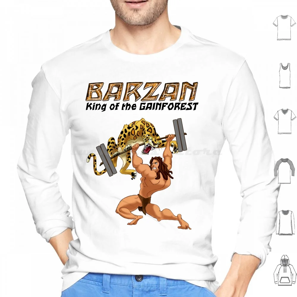 Barzan : King Of The Gainforest Hoodie cotton Long Sleeve Gym Lifting Bro Weights Free Weights Training Powerlifting Gym Gym
Barzan : King Of The Gainforest Hoodie cotton Long Sleeve Gym Lifting Bro Weights Free Weights Training Powerlifting Gym Gym