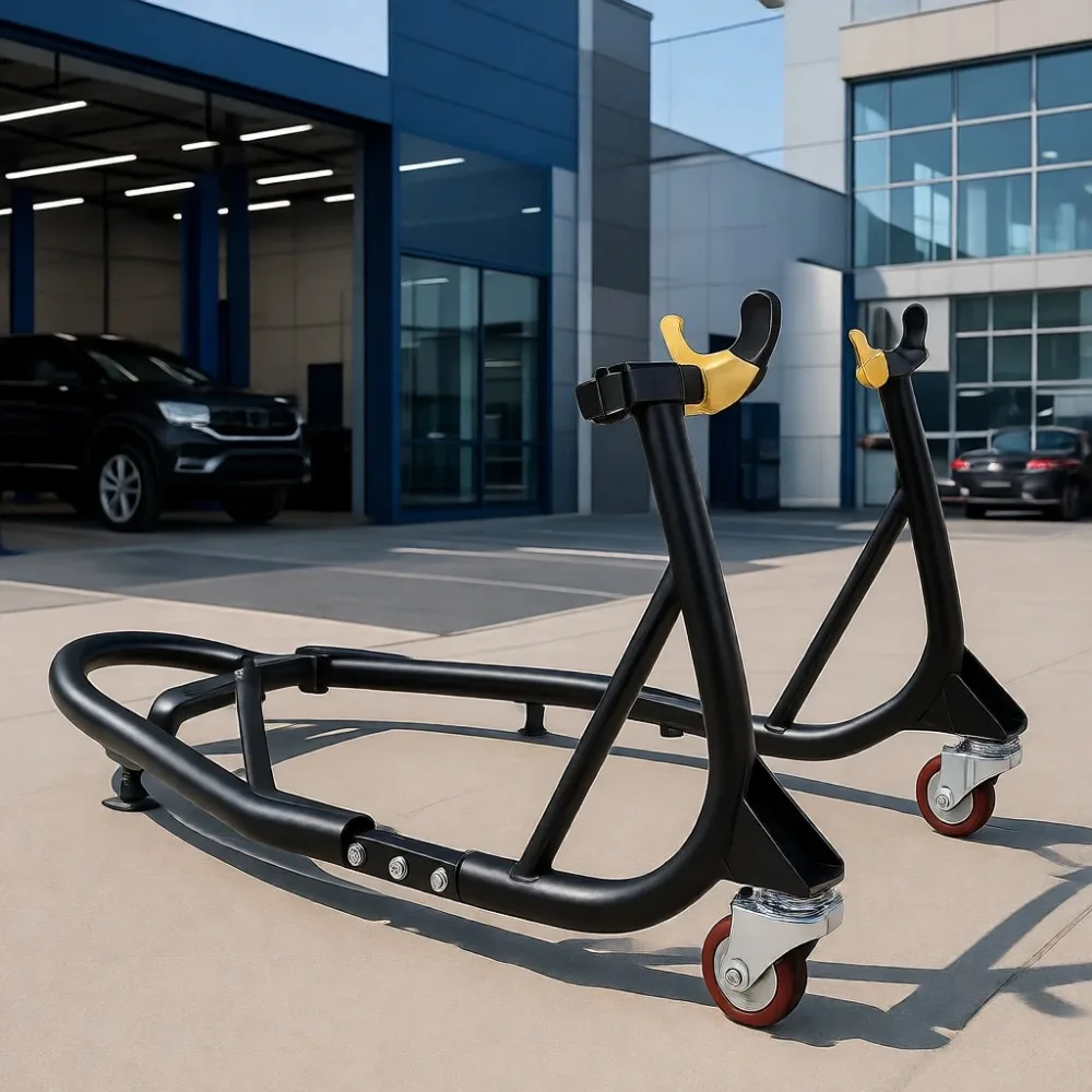 Adjustable Universal Motorcycle Lift Dolly Stand Paddock Mobile Wheel Maintenance
Adjustable Universal Motorcycle Lift Dolly Stand Paddock Mobile Wheel Maintenance