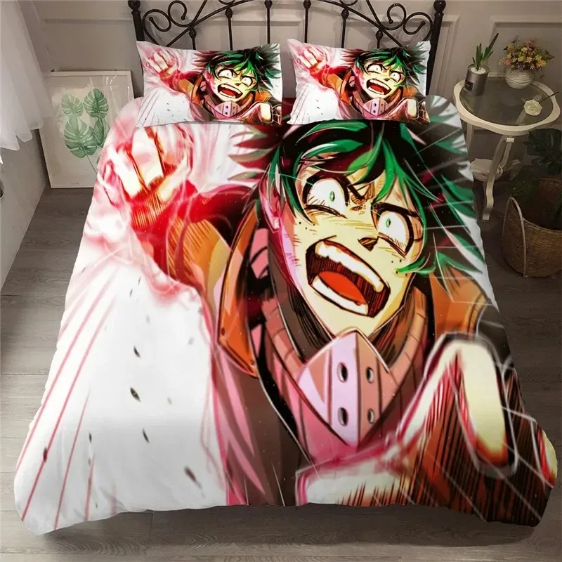 My Hero Academy 3D Printed Bedding Set Cartoon Anime Microfiber Bed Linen Set Pillowcase Adult Bed Cover Home Textiles
My Hero Academy 3D Printed Bedding Set Cartoon Anime Microfiber Bed Linen Set Pillowcase Adult Bed Cover Home Textiles