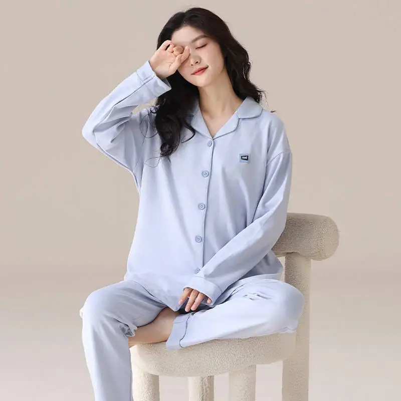 Pajama Sets Matching For Couple Women Fleece Lined Classic Collar Design Warm Thick Full Length Button Spring Sleepwear Jacquard
Pajama Sets Matching For Couple Women Fleece Lined Classic Collar Design Warm Thick Full Length Button Spring Sleepwear Jacquard