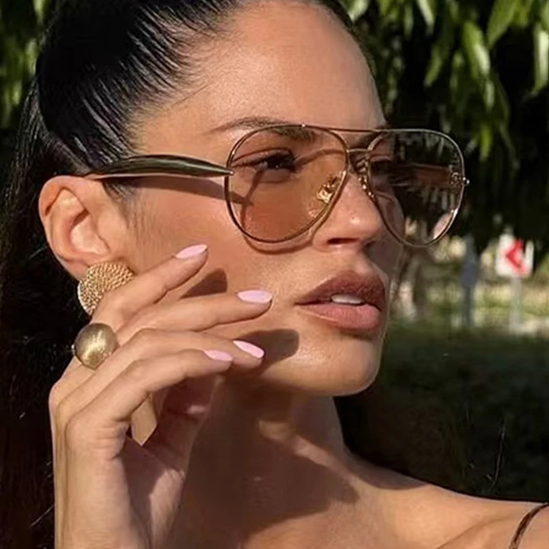 Oversized Steampunk Pilot Sunglasses Women 2025 Luxury Brand Vintage Oval Punk Sun Glasses For Ladies Double Beam Eyewear Shades
Oversized Steampunk Pilot Sunglasses Women 2025 Luxury Brand Vintage Oval Punk Sun Glasses For Ladies Double Beam Eyewear Shades