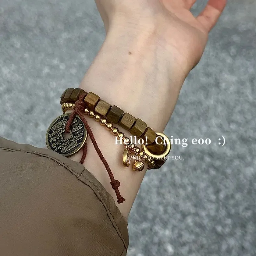 Square Green Sandalwood Ghost Copper Money Natural Honolulu Ghost Spending Money Retro Antique Tibetan Style Plate Play Bracelet
Square Green Sandalwood Ghost Copper Money Natural Honolulu Ghost Spending Money Retro Antique Tibetan Style Plate Play Bracelet