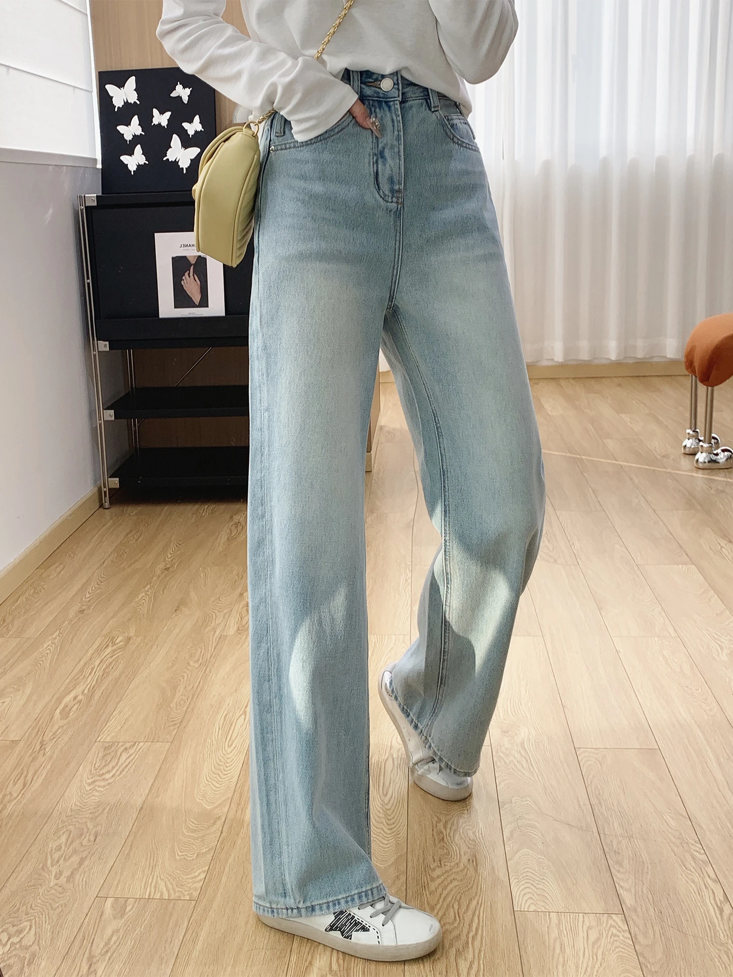 High Waist Slimming Loose Straight Leg Jeans Women's Spring Summer Thin New Narrow Version Wide Leg Pants Long Trousers
High Waist Slimming Loose Straight Leg Jeans Women's Spring Summer Thin New Narrow Version Wide Leg Pants Long Trousers