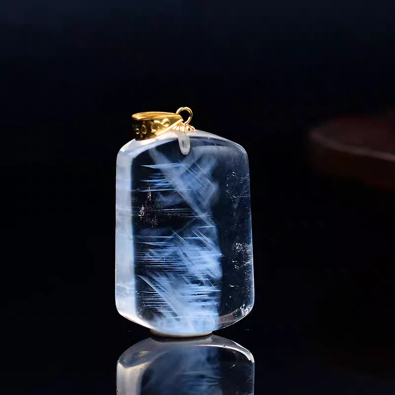 Natural Blue Feather Rutilated Quartz Pendant Water Drop Pyramid Angel Needle Feather Rutilated Crystal Women Men AAAAAAA
Natural Blue Feather Rutilated Quartz Pendant Water Drop Pyramid Angel Needle Feather Rutilated Crystal Women Men AAAAAAA