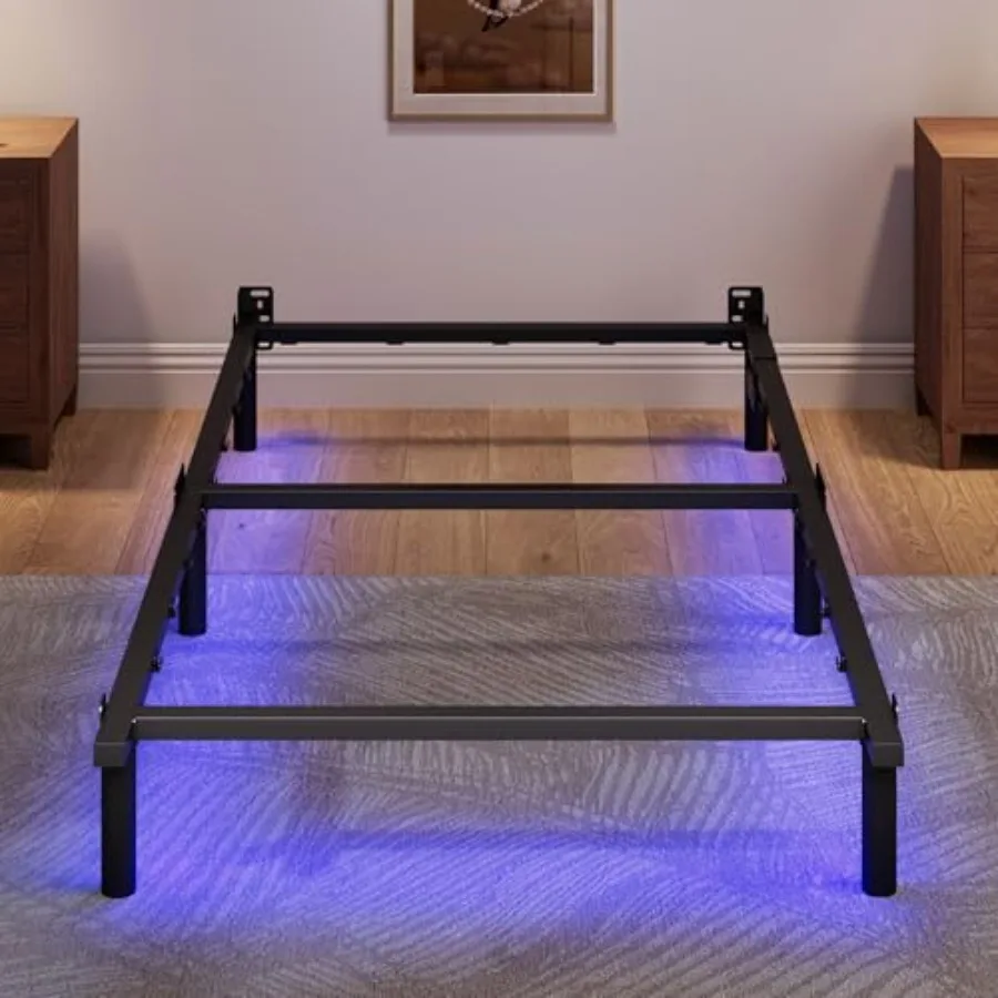 Twin Size Bed Frame with LED 7 Inch Metal Steel Bedframe for Box Spring and Mattress Heavy Duty Basics Bed Base with Charging S
Twin Size Bed Frame with LED 7 Inch Metal Steel Bedframe for Box Spring and Mattress Heavy Duty Basics Bed Base with Charging S