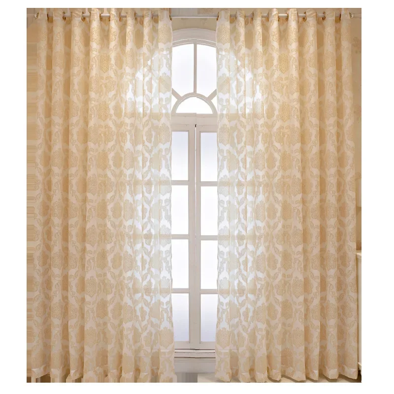 Window Yellow Screens European Jacquard Curtains for Living Dining Room Bedroom Transparent Curtains Customize
Window Yellow Screens European Jacquard Curtains for Living Dining Room Bedroom Transparent Curtains Customize